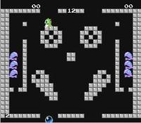 une photo d'Ã©cran de Bubble Bobble sur Nintendo Nes